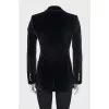 Velvet jacket with gold buttons