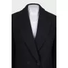 Cropped double-breasted wool coat