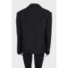 Cropped double-breasted wool coat
