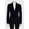 Velvet jacket with buttons