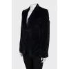 Velvet jacket with buttons