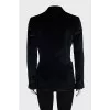 Velvet jacket with buttons