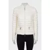 White quilted jacket without a hood
