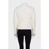 White quilted jacket without a hood