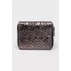 Walnie wallet silver on a zipper
