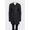 Black straight jacket with buttons
