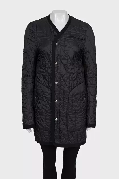 Black straight jacket with buttons