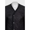 Black straight jacket with buttons