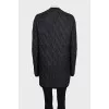 Black straight jacket with buttons
