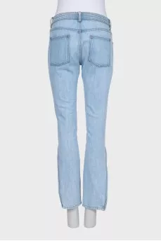 Jeans with a zipper at the bottom of the leg