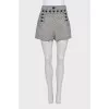 Striped shorts with laces