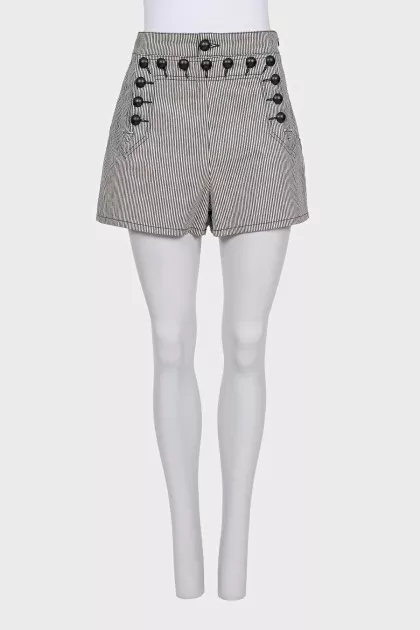 Striped shorts with laces