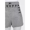 Striped shorts with laces