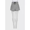 Striped shorts with laces
