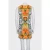 Straight-cut dress with a bright print