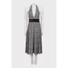 Woolen sundress with open shoulders