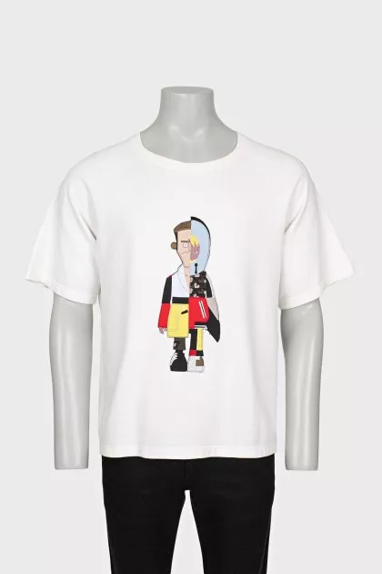 Чоловіча футболка oversize декорована аплікацією