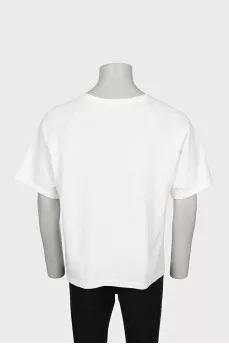 Мужская футболка oversize декорированная аппликацией 