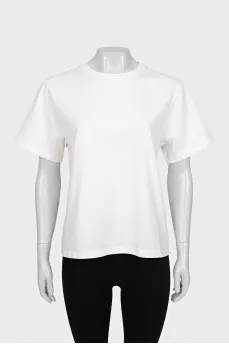 White straight-cut T-shirt