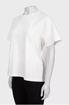 White straight-cut T-shirt