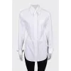 Open back button down shirt