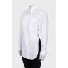 Open back button down shirt