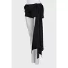 Black shorts with asymmetrical ties