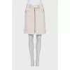 Straight-cut corduroy skirt with a zipper