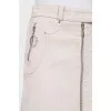 Straight-cut corduroy skirt with a zipper