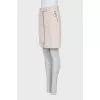 Straight-cut corduroy skirt with a zipper