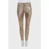 Shiny slim fit jeans