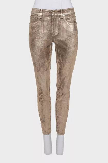 Shiny slim fit jeans