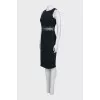 Black dress with a mesh belt