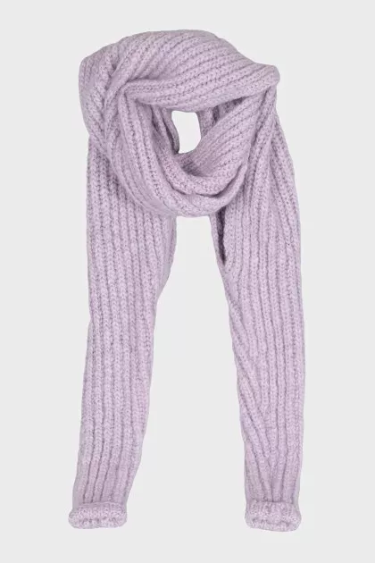 Chunky knit scarf with sleeves