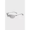 Silver thin frame sunglasses