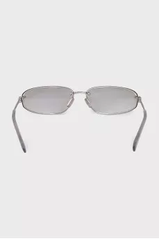 Silver thin frame sunglasses