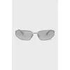 Silver thin frame sunglasses