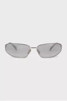 Silver thin frame sunglasses