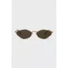 Logo-printed sunglasses with a curved shape