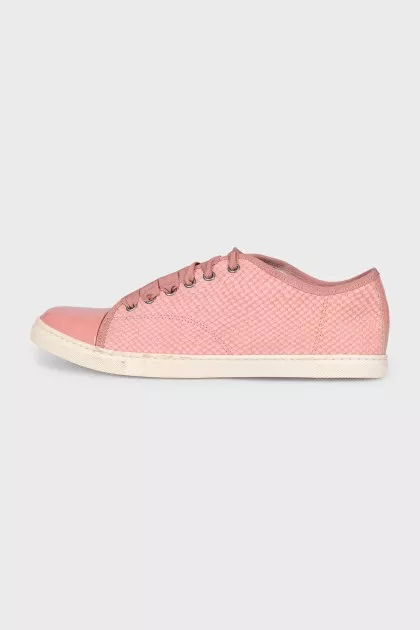 Pink embossed sneakers