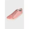 Pink embossed sneakers