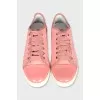 Pink embossed sneakers