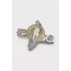 Single earring with crystals