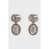 Earrings with crystal pendants