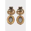 Earrings with crystal pendants