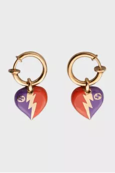 Interlocking G Heart Earrings