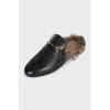 Princetown leather mules with tag