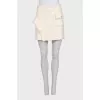 Mini skirt with frill and patch pocket
