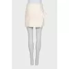 Mini skirt with frill and patch pocket