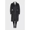 Black coat with alpaca fur